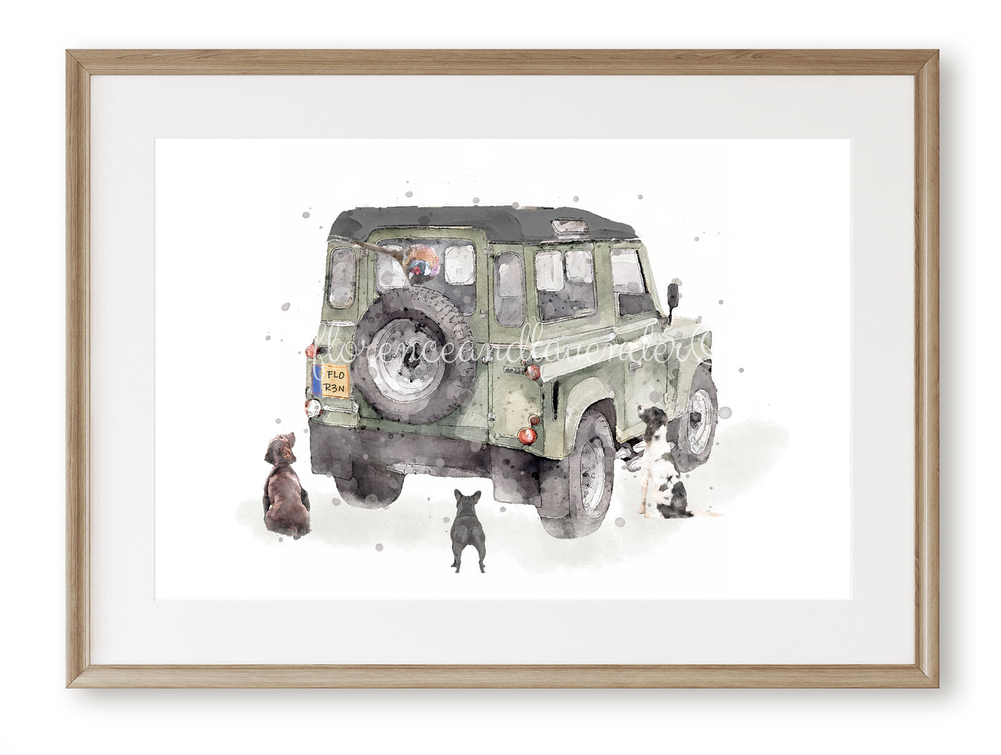 Personalised - Defender & Dog print