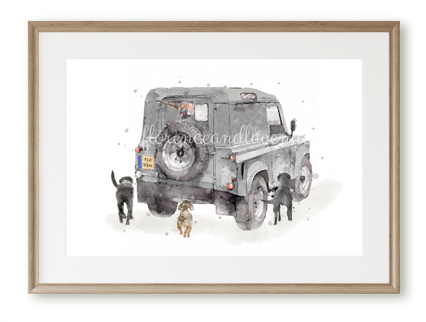 Personalised - Defender & Dog print