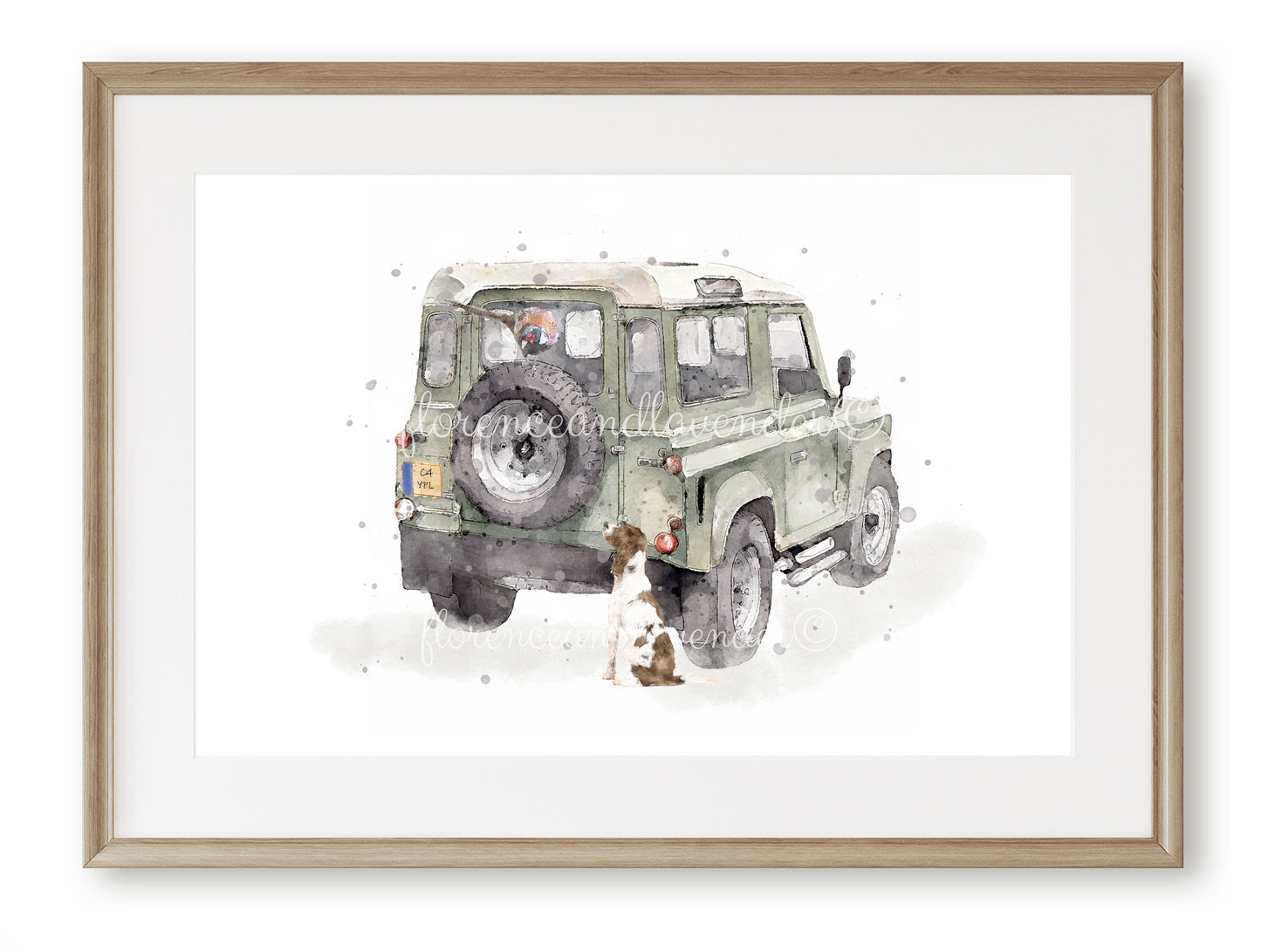 Personalised - Defender & Dog print