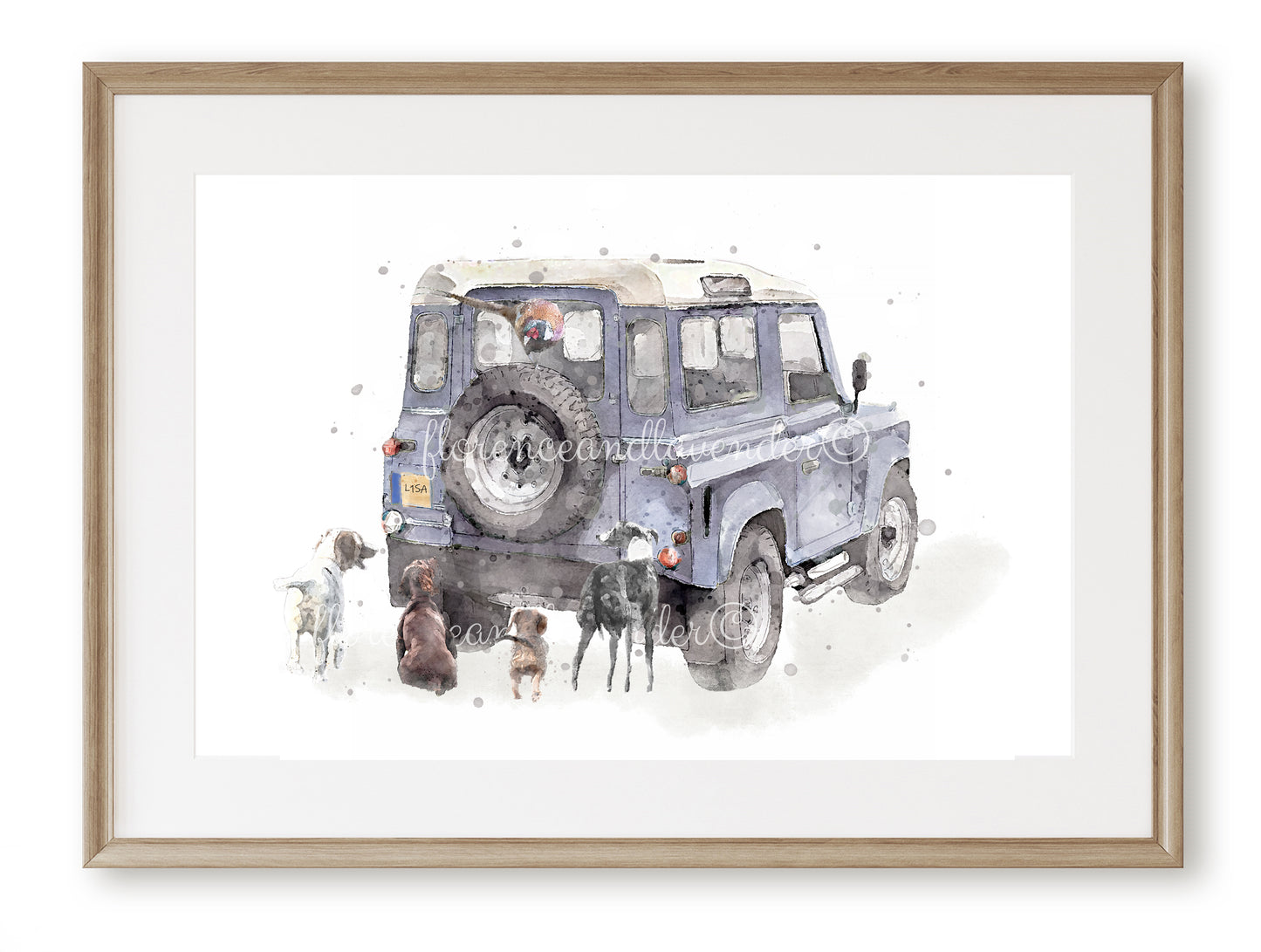 Personalised - Defender & Dog print